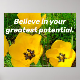 Geloof in je grootste potentieel. poster
