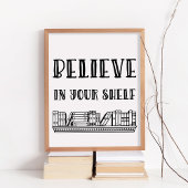 Geloof in je plank poster