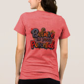 Geloof in je potentieel - kleurrijk Inspirerend Tri-Blend Shirt (Achterkant)