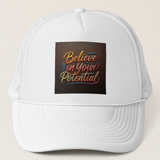 Geloof in je potentieel trucker pet (Voorkant)