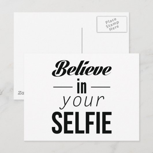 Geloof in je Selfie Briefkaart (Voorkant / Achterkant)