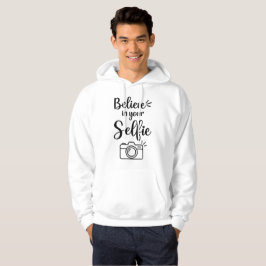 Geloof in je selfie - camera-icoon hoodie
