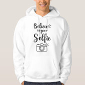 Geloof in je selfie - camera-icoon hoodie (Voorkant)
