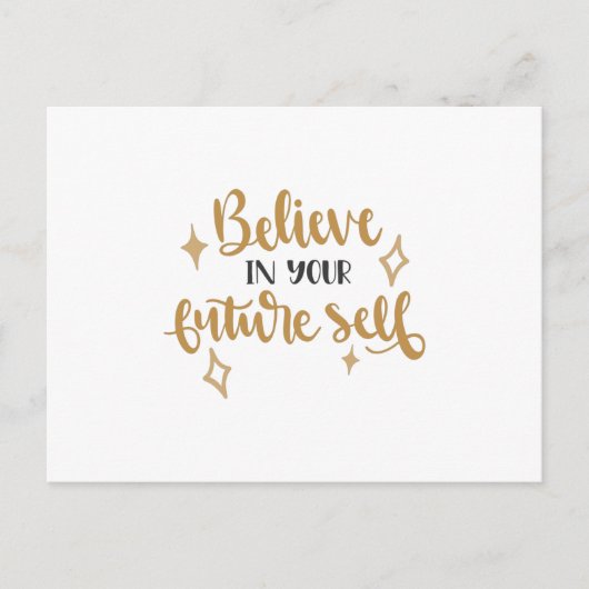 Geloof in je toekomstige zelf briefkaart (Voorkant)