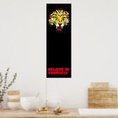 Geloof in je zelf-Pop Kunst Motivatie Poster (Keuken)