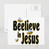 Geloof in Jesus Black Briefkaart (Voorkant / Achterkant)