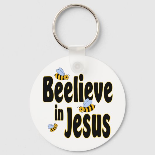 Geloof in Jesus Black Sleutelhanger (Voorkant)
