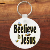 Geloof in Jesus Black Sleutelhanger (Voorkant)