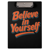 Geloof in jezelf - 3D Bold Typography Klembord (Voorkant)