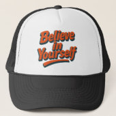 Geloof in jezelf - 3D Bold Typography Trucker Pet (Voorkant)