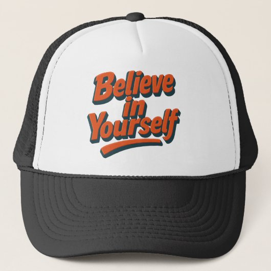 Geloof in jezelf - 3D Bold Typography Trucker Pet (Voorkant)