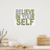 GELOOF IN JEZELF AANgepast poster (Keuken)