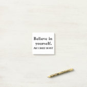 Geloof in jezelf - Aangepaste Motivatie Sticky N Post-it® Notes (Op bureau)