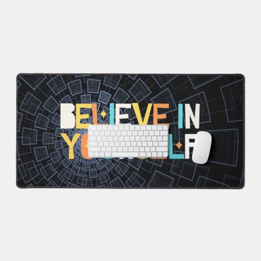 Geloof in jezelf Abstracte Desk Mat (Keyboard & Muis)