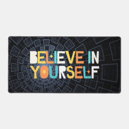 Geloof in jezelf Abstracte Desk Mat