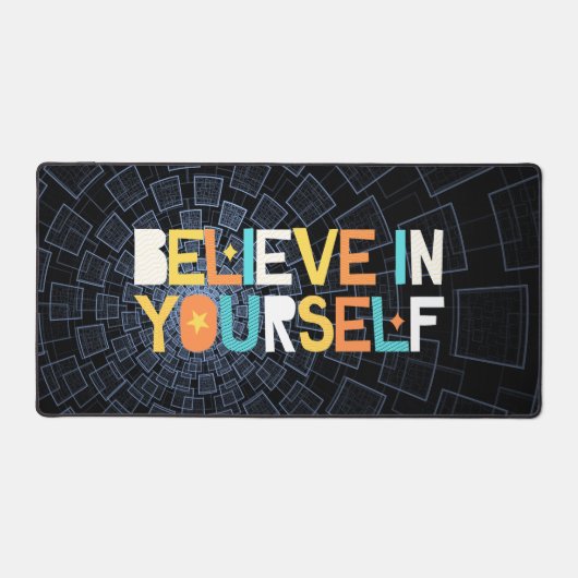 Geloof in jezelf Abstracte Desk Mat (Voorkant)