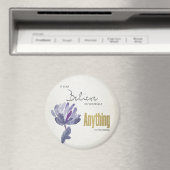 GELOOF IN JEZELF, ALLES MOGELIJK BLAUWE FLORAAL MAGNEET (Insitu (Vaatwasser))