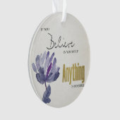 GELOOF IN JEZELF, ALLES MOGELIJK BLAUWE FLORAAL ORNAMENT (voorkant)