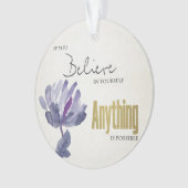 GELOOF IN JEZELF, ALLES MOGELIJK BLAUWE FLORAAL ORNAMENT (voorkant)