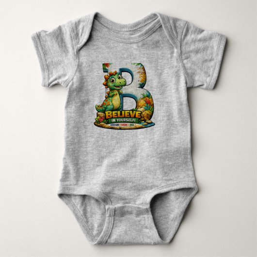 "Geloof in jezelf" baby trui bodysuit (Voorkant)