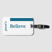 Geloof in jezelf bagagelabel (Voorkant (horizontaal))