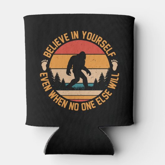 Geloof in jezelf Bigfoot Black Blikjeskoeler (Achterkant)