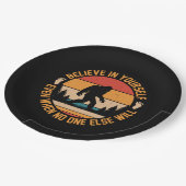 Geloof in jezelf Bigfoot Black Papieren Bordje (Gekanteld)