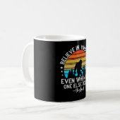 Geloof in jezelf Bigfoot Motivation Sunset Koffiemok (Voorkant links)