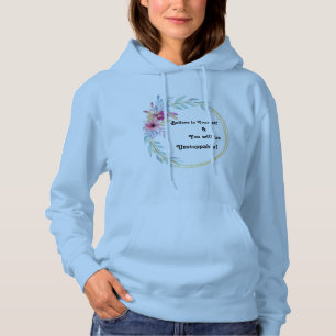 "Geloof in jezelf" Blauw F! orale sweatshirt met c