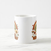 Geloof in jezelf Boho Rainbow Flowers Butterfly Koffiemok (Center)