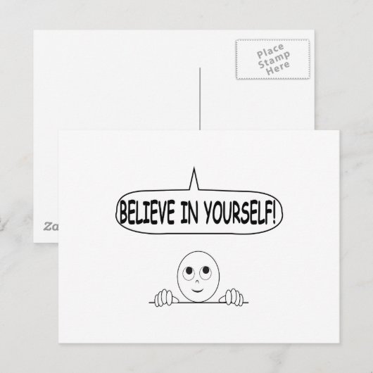 Geloof in jezelf briefkaart (Voorkant / Achterkant)