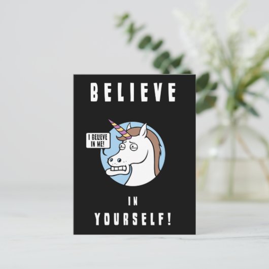 Geloof in jezelf briefkaart (Staand voorkant)