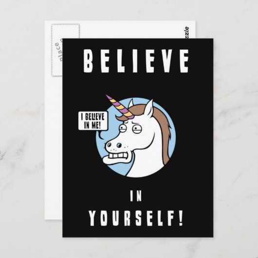 Geloof in jezelf briefkaart (Voorkant / Achterkant)