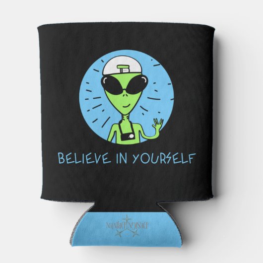 Geloof in jezelf, buitenaardse Koelbox Blikjeskoeler (Achterkant)