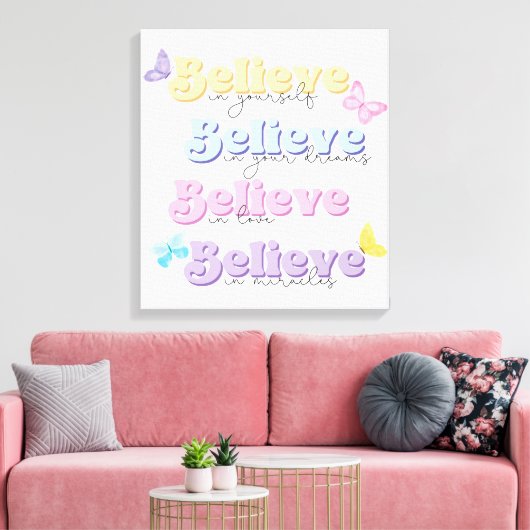 Geloof in jezelf canvas afdruk (Insitu (Woonkamer))