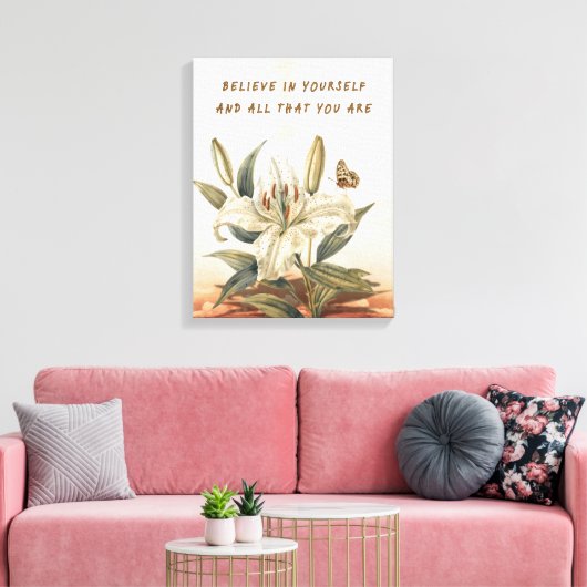 Geloof in jezelf canvas afdruk (Insitu (Woonkamer))