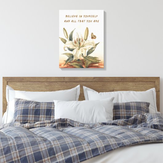 Geloof in jezelf canvas afdruk (Insitu (Slaapkamer))