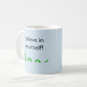 Geloof in jezelf Cartoon Loch Ness Monster Koffiemok (Voorkant links)