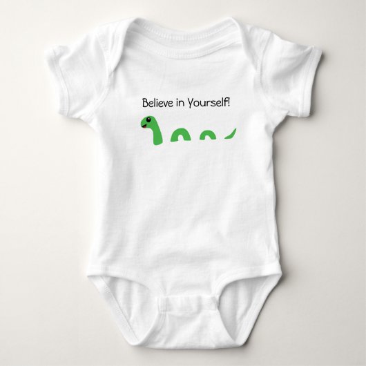Geloof in jezelf Cartoon Loch Ness Monster Romper (Voorkant)