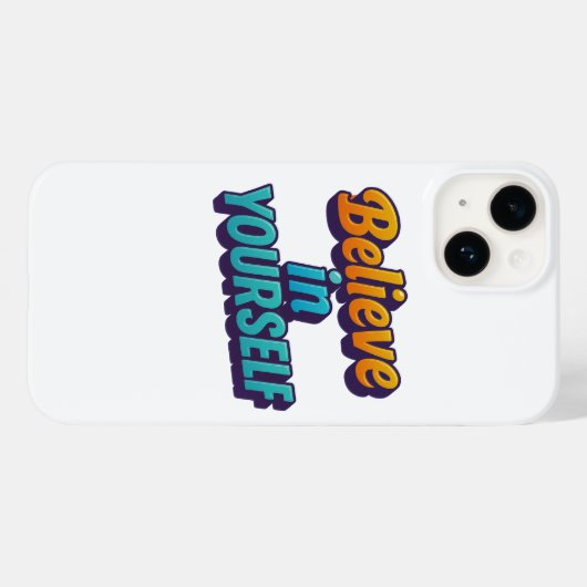 Geloof in jezelf Case-Mate iPhone case (Achterkant (horizontaal))