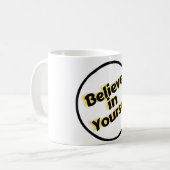 Geloof in jezelf dagelijkse koffie Mok (Voorkant links)