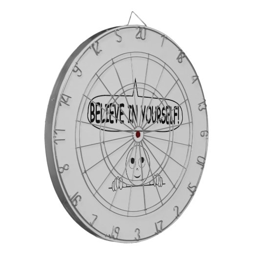 Geloof in jezelf dartbord (Voorkant Links)