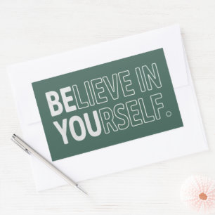 Geloof in jezelf Docent Motiverend Positief  Rechthoekige Sticker