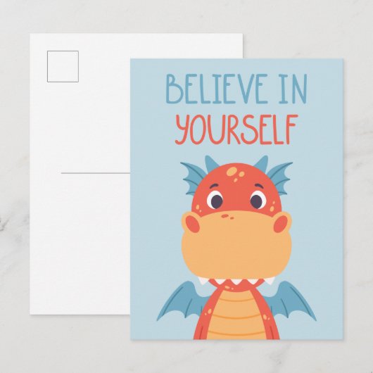 Geloof in jezelf Dragon Briefkaart (Voorkant / Achterkant)