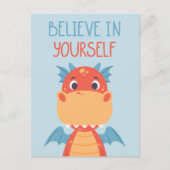 Geloof in jezelf Dragon Briefkaart (Voorkant)