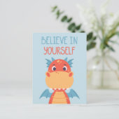 Geloof in jezelf Dragon Briefkaart (Staand voorkant)