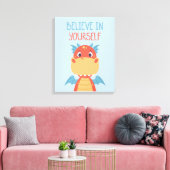 Geloof in jezelf Dragon Canvas Afdruk (Insitu (Woonkamer))