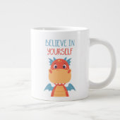Geloof in jezelf Dragon Grote Koffiekop (Rechts)