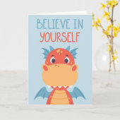Geloof in jezelf Dragon Kaart (Gele Bloem)