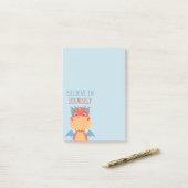 Geloof in jezelf Dragon Post-it® Notes (Op bureau)